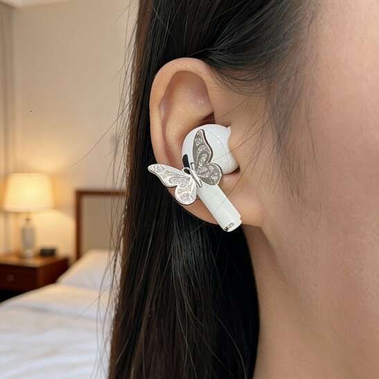 Suitable for FreeClip headphones, dazzling micro-inlaid zircon butterfly earphone clip, exquisite and versatile Bluetooth headphone accessory