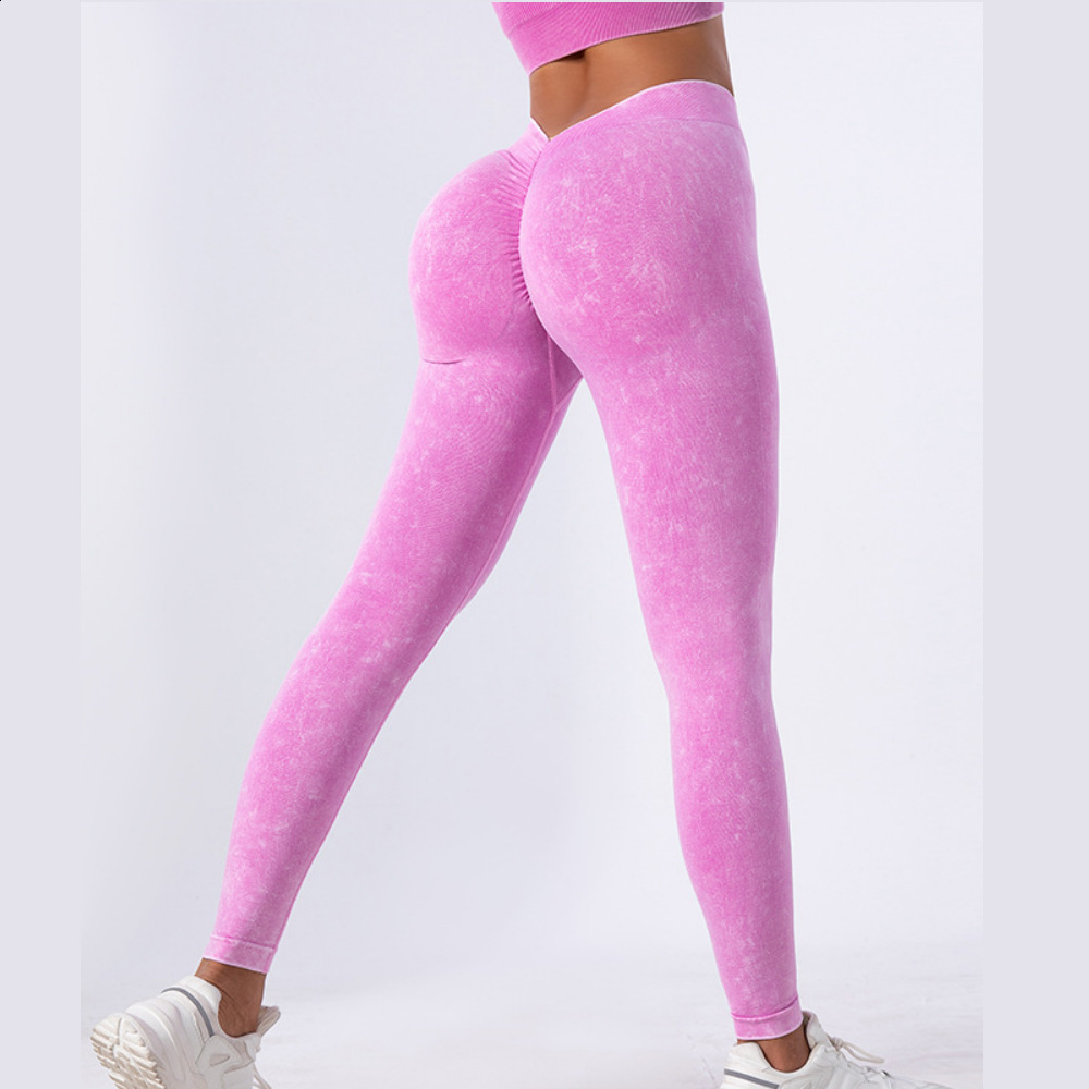 Pchee Bum Low V-Back Scrunch Butt Legging Pickled Denim Blue Womens Seamless High Stretch Sports Yoga Pants Womens Gym Bike 240912