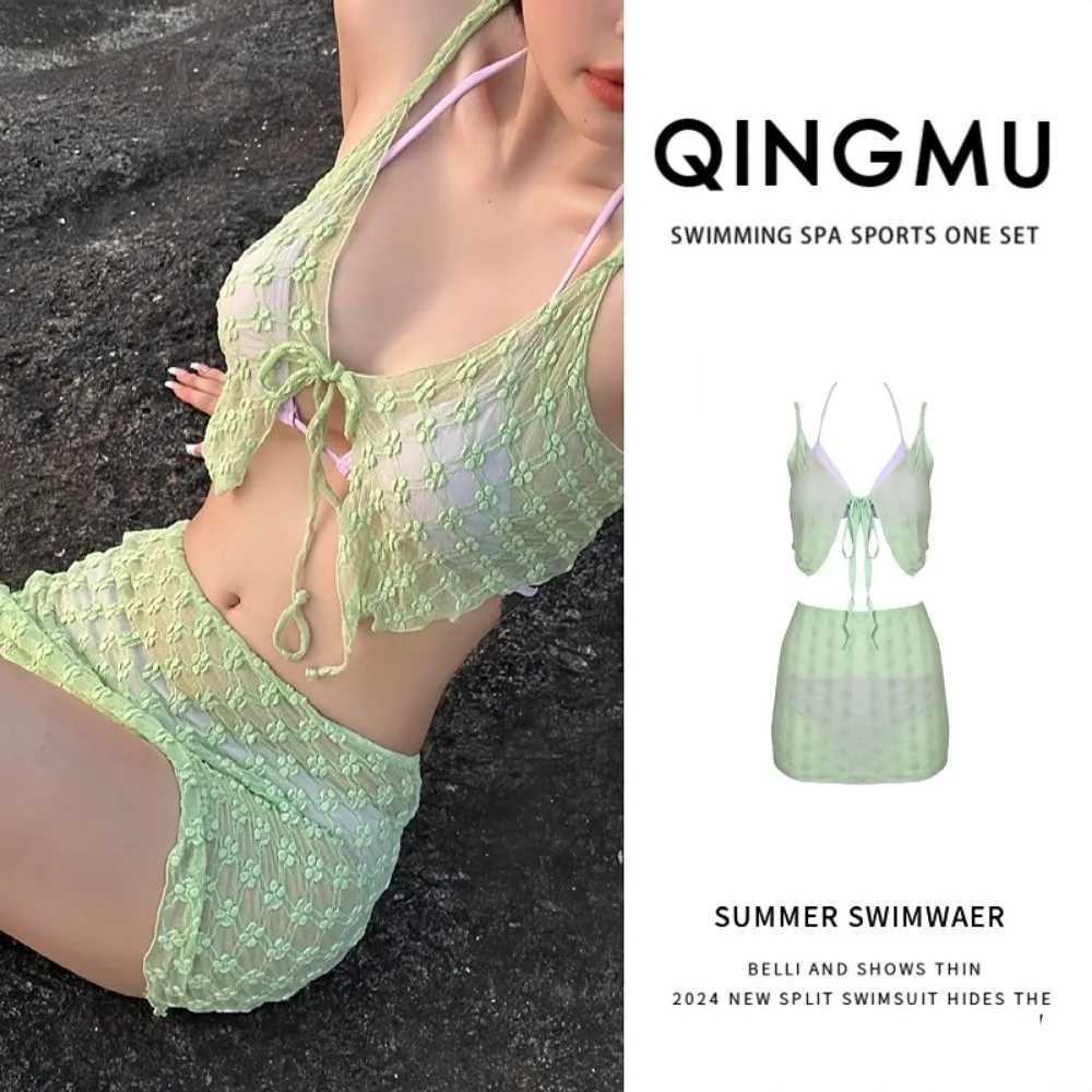 Lace Details Womens Bikini Tummy-Control Design Slimming Design Pure Sexy Bikini High-Waisted Pure-Sexy Fusion M260321