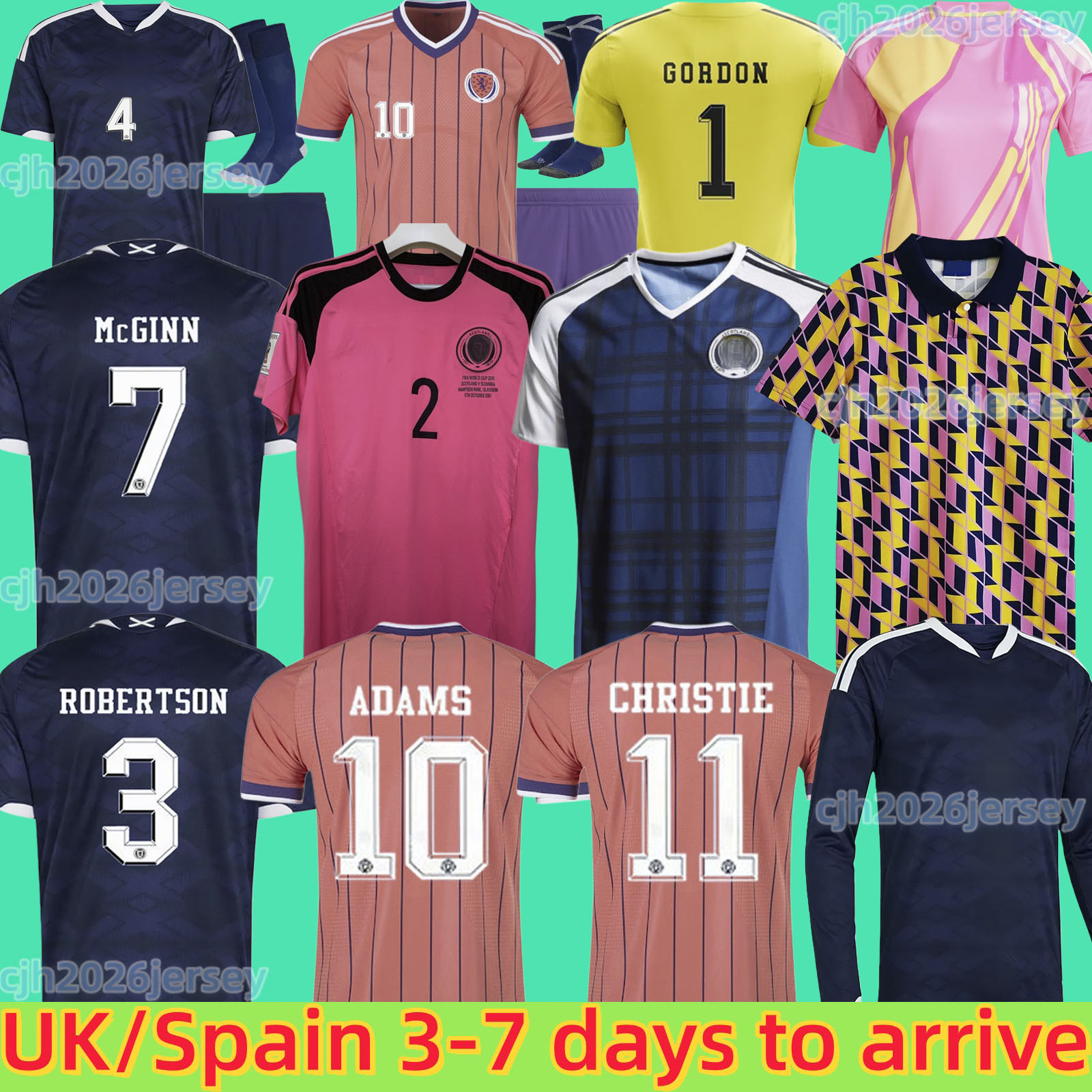 2026 World Cup scotland football shirt ROBERTSON ADAMS Soccer Jerseys DYKES McTominay McGREGOR SHANKLAND MCGREGOR Home away goalkeeper men kids kits set Training
