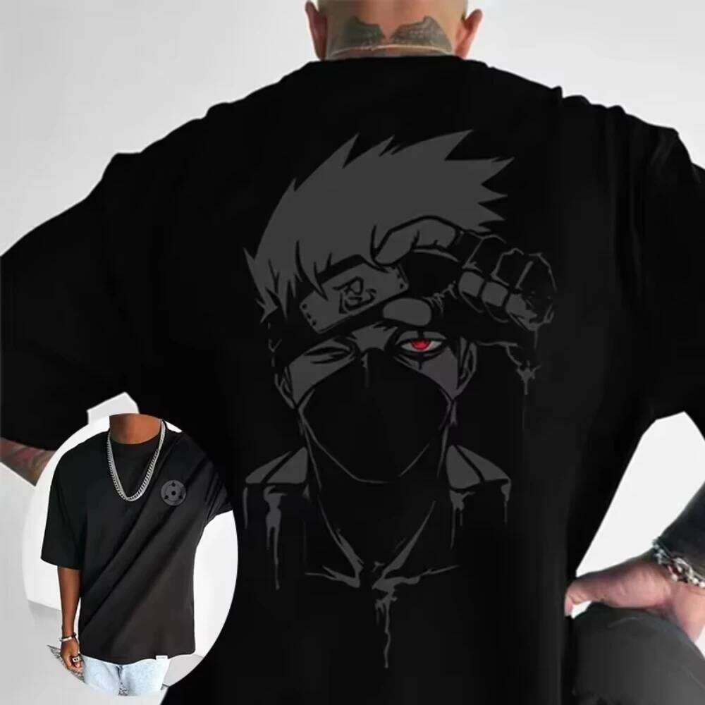 FeiFan Uniform MINISO Uchiha Itachi Japanese Anime Pattern Printed 2025 Summer New Men's and Women's Cotton Harajuku Casual Fashion T-shirt 