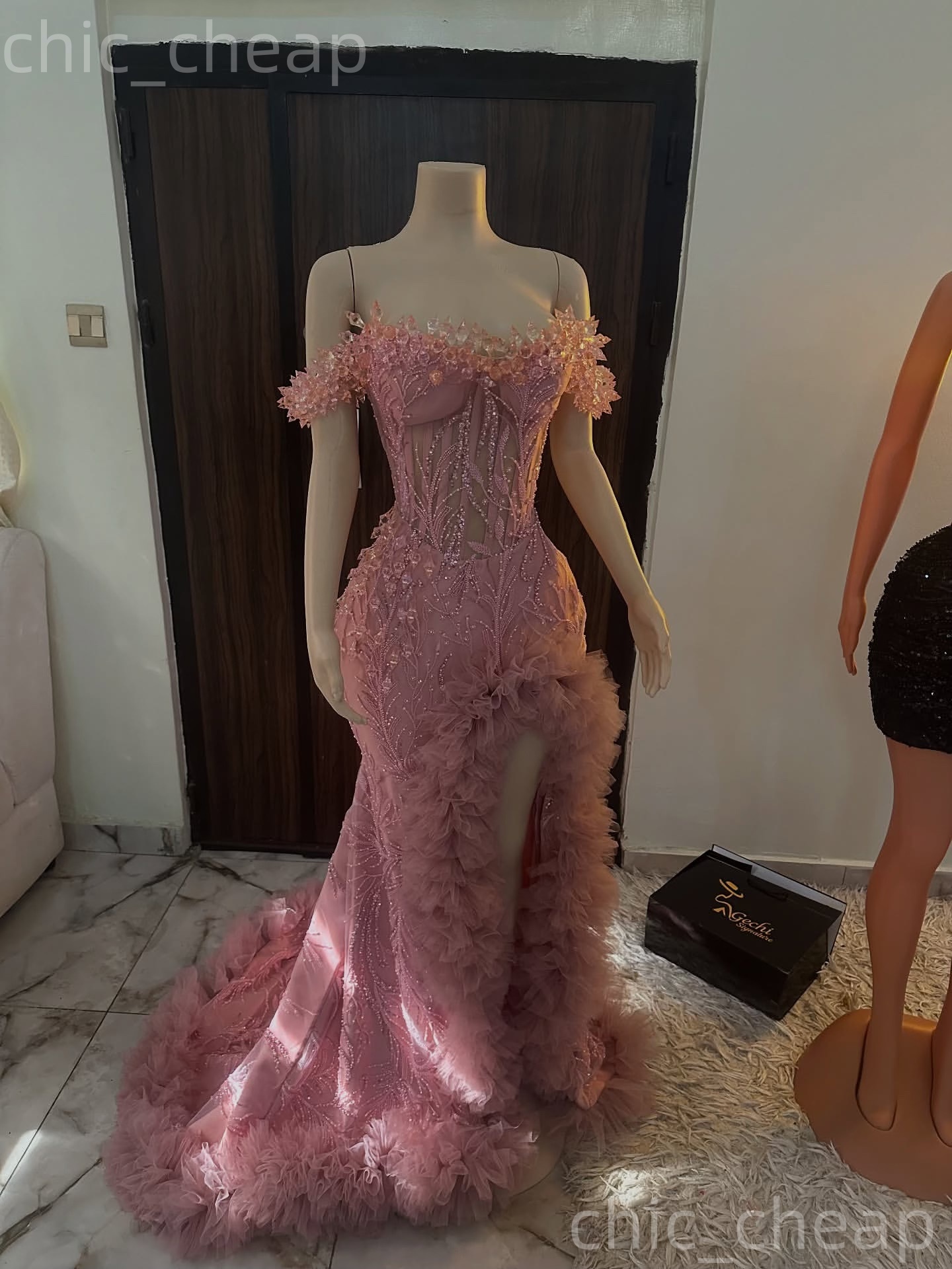 2k26 Blush Pink Prom Dress 2026 Mermaid Crystals Dresses Rhinestones Sequined Lace Evening Dress Sequined Birthday Formal Women Pageant Party Gowns ZJ