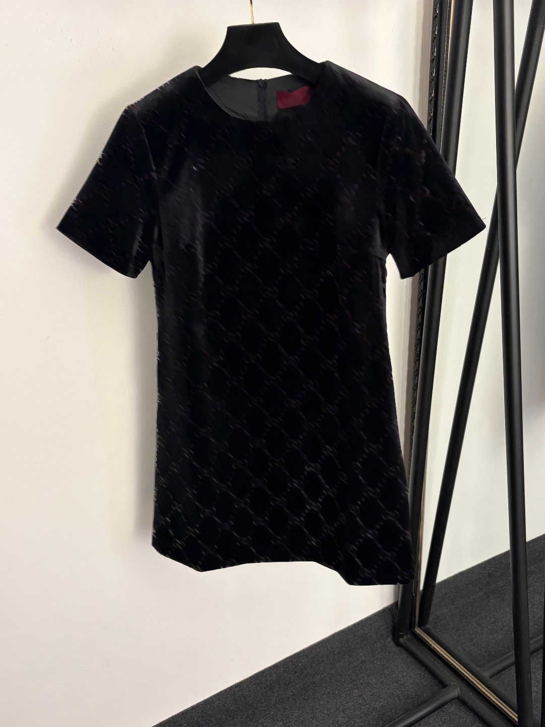 Women Dresses Designer Womens Clothes Casual Dress Covered With Letter-shaped And Diamond-studded Decoration High-end Velvet Short-sleeved Dress Size S-XL