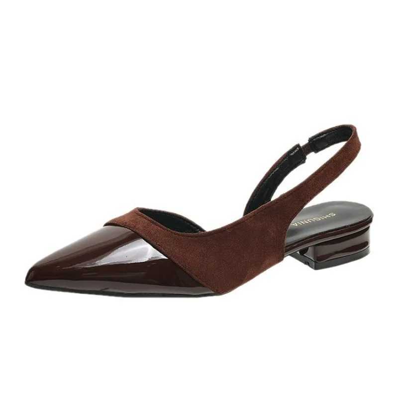 Sharp Pointed High-heeled Sandals for Women with French Stitching 2026 New Shallow Mouth Toe Cap Sandals for Women C260321