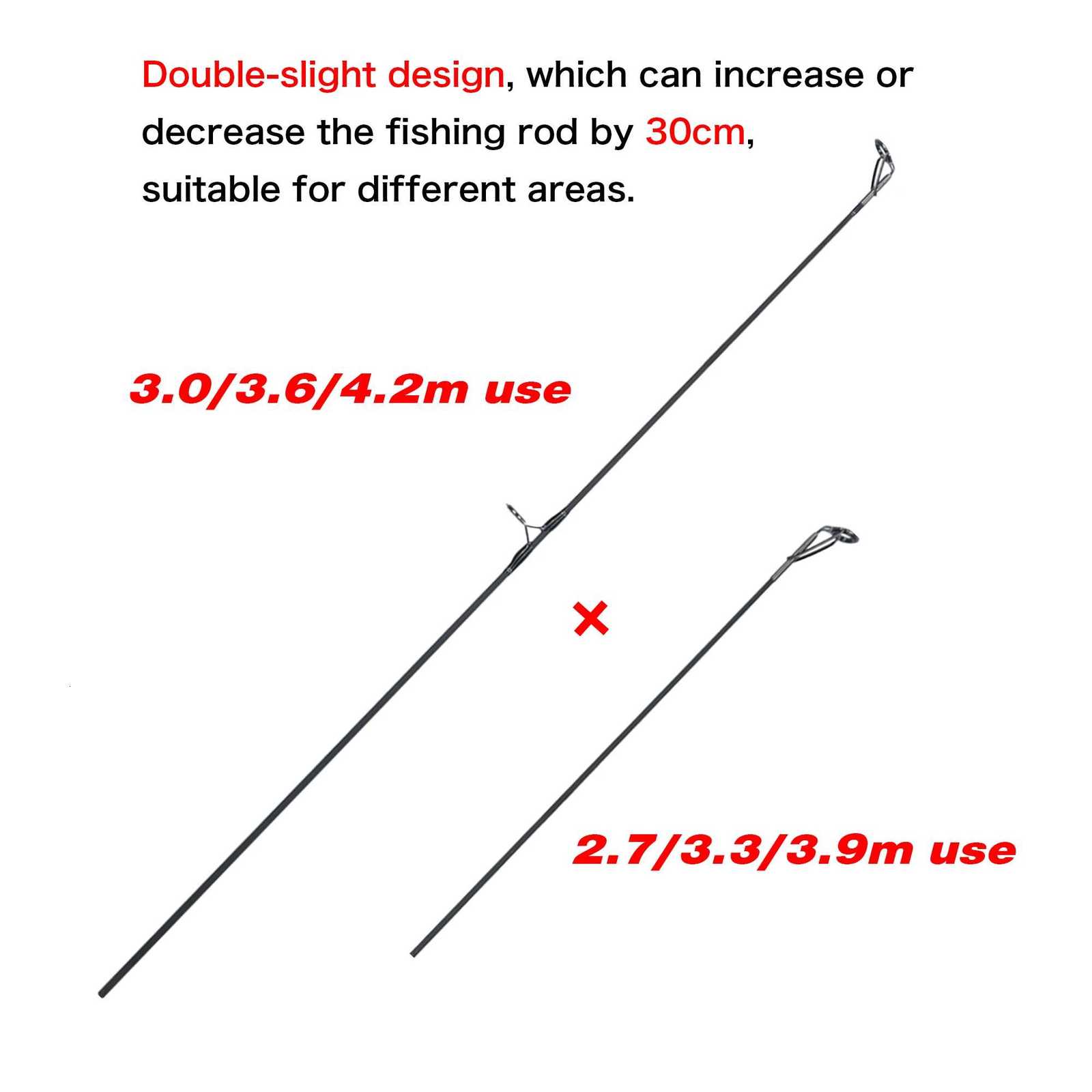BIUTIFU 2Tips Carp Fishing Rod 35lb 7Sections 42/36/30m 30t Carbon Fiber Travel Throwing 60-150m Shore Casting Spinning Pole H260321