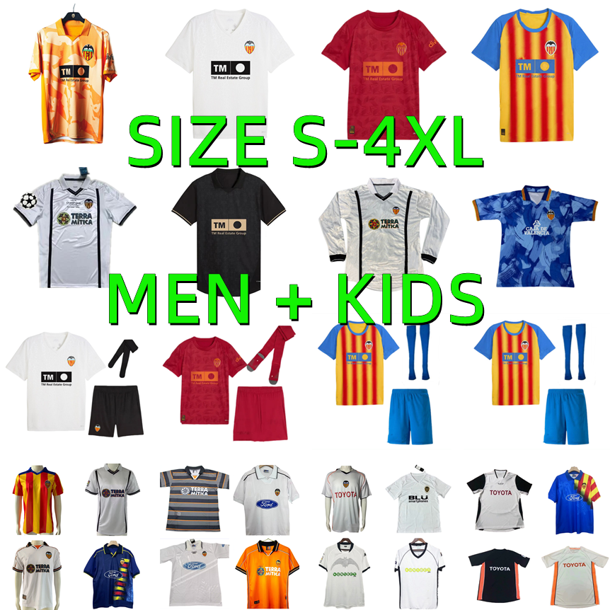 25 26 valencias cf soccer jerseys camisetas de futbol 2025 2026 camiseta vcf HUGO DURO GAYA 80 82 95 96 97 99 00 01 03 04 06 07 Aimar MENDIETA Romario Men Kids Football Shirt