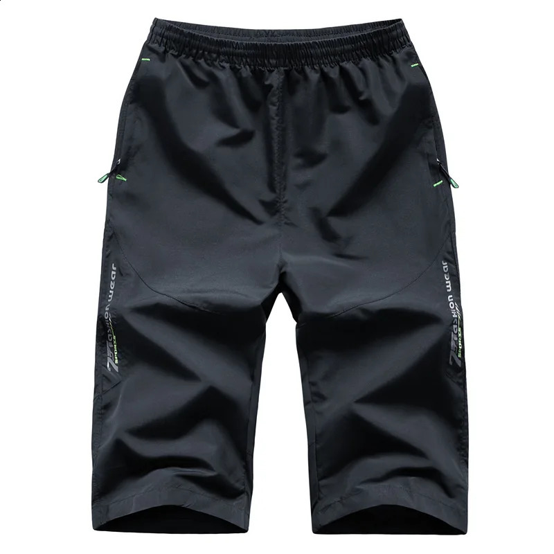 Summer Sports Cropped Trousers Quick-drying Large Size 7XL 8XL Mens Casual 3/4 Pants Thin Workout Mens Fashion Baggy Shorts 260318