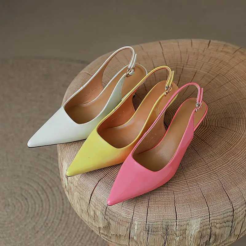 Krazing Pot Genuine Leather Snake Patterns Big Size 42 High Heels Pointed Toe Summer Shoes Slingback Straps Women Pumps C260321