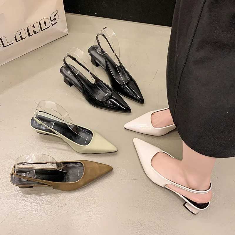 Summer New Pointed High Heels Womens Sandals Casual Shallow Mouth Shoe Fashion Elegant Ladies Shoes Zapatillas Mujer C260321