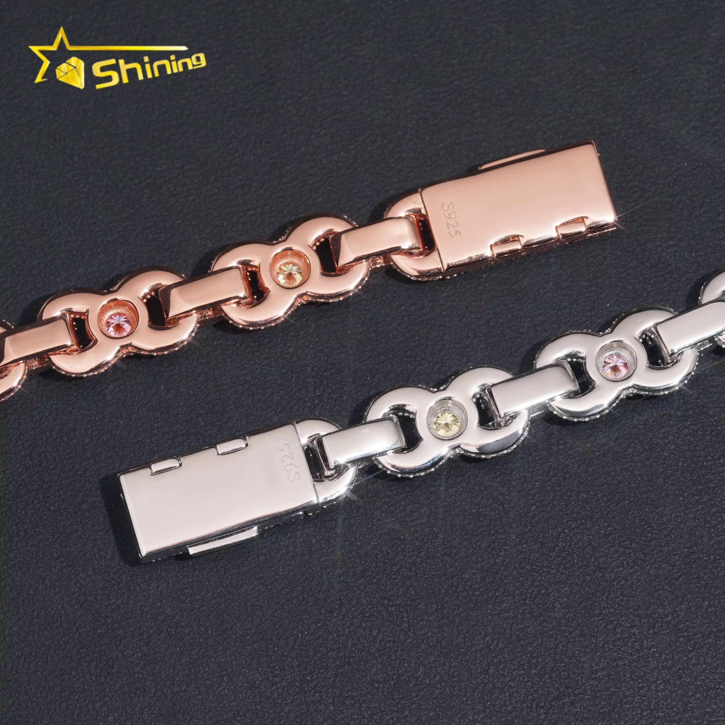 Pass Diamond Test Moissanite Bracelet Cuban Rhodium Plated S925 Moissanite Sparking Iced Out Cuban Link Hip Hop Bracelet - view 6