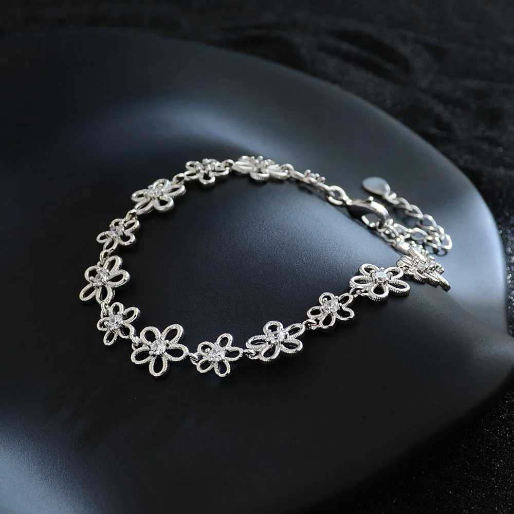 925 Sterling Silver for Women Accessories Trend Hollow Flower Simple Pendant Party Jewelry Gift H260321 - view 4