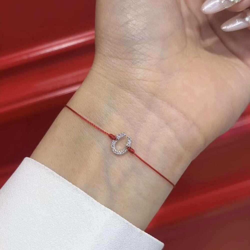 Lucky Little Horseshoe French Paris Red Rope Zodiac Year Bracelet, Exquisite and Fresh Gift for Girls