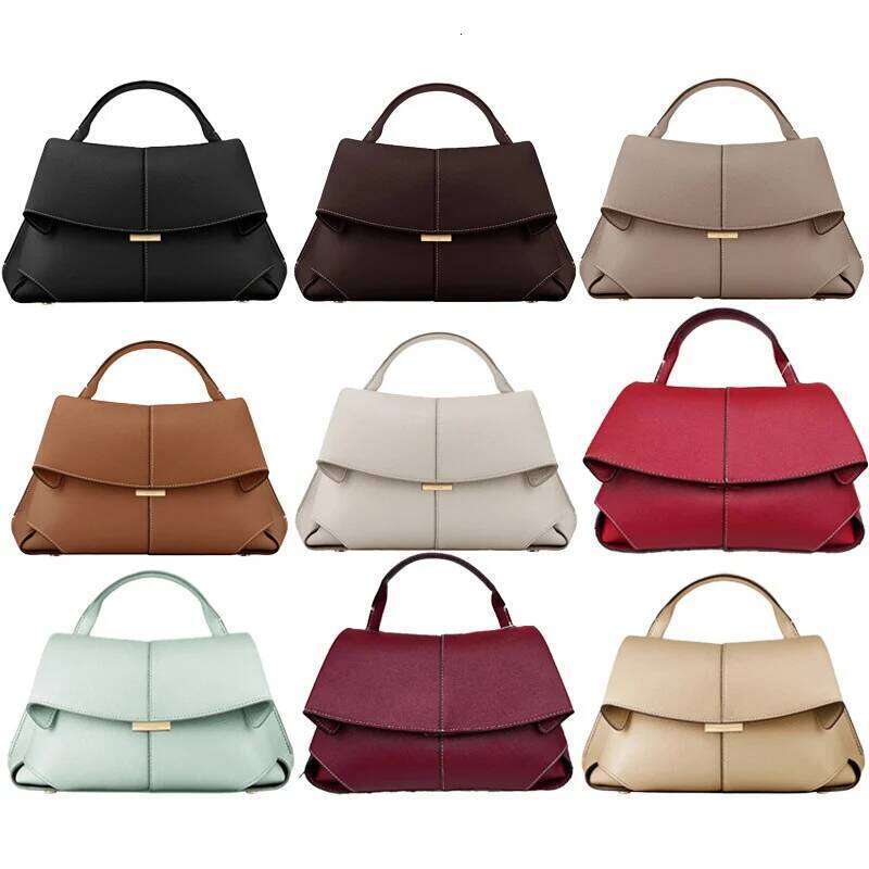 2025 French Mokki Edition Genuine Leather Women's Niche Fashion Handbag Crescent Shoulder Messenger Bag