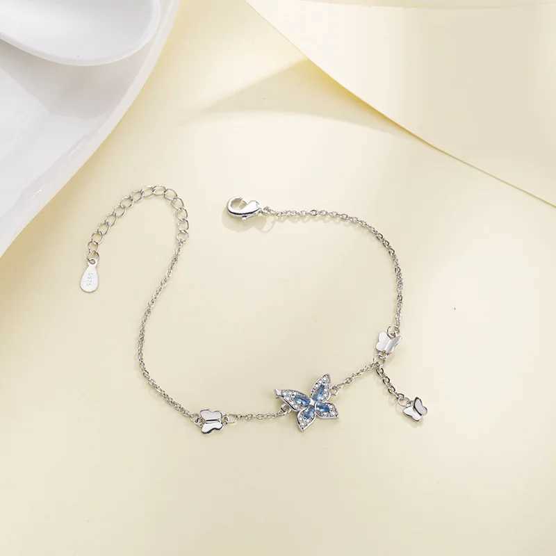 925 Sterling Silver Crystal Butterfly Charm For Woman Homme Luxury Wedding Engagement Fashion Charm Party Jewelry H260321 - view 3