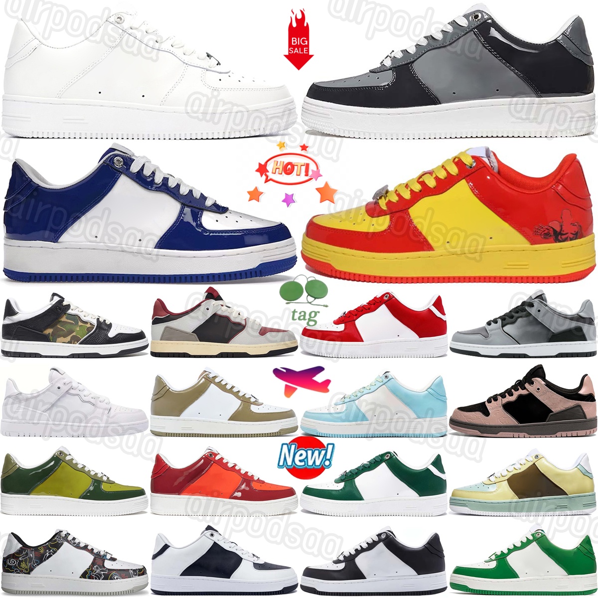 Designer Shoes Low Sneakers casual Trainers Runners shoe Casual SK8 Women men Black Camo Bule Red Grey Stars Suede Shark Platform
