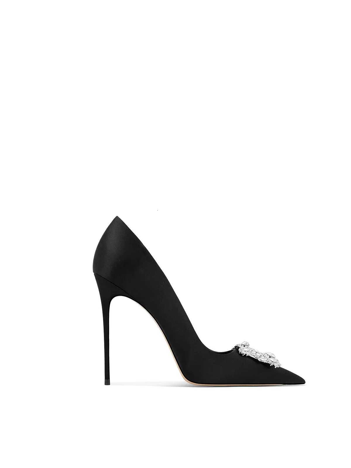 2026 Spring and Autumn New Womens Blue High Heels Pointed Thin Heel Rhinestone Square Dress Fashion Womens Shoes C260321