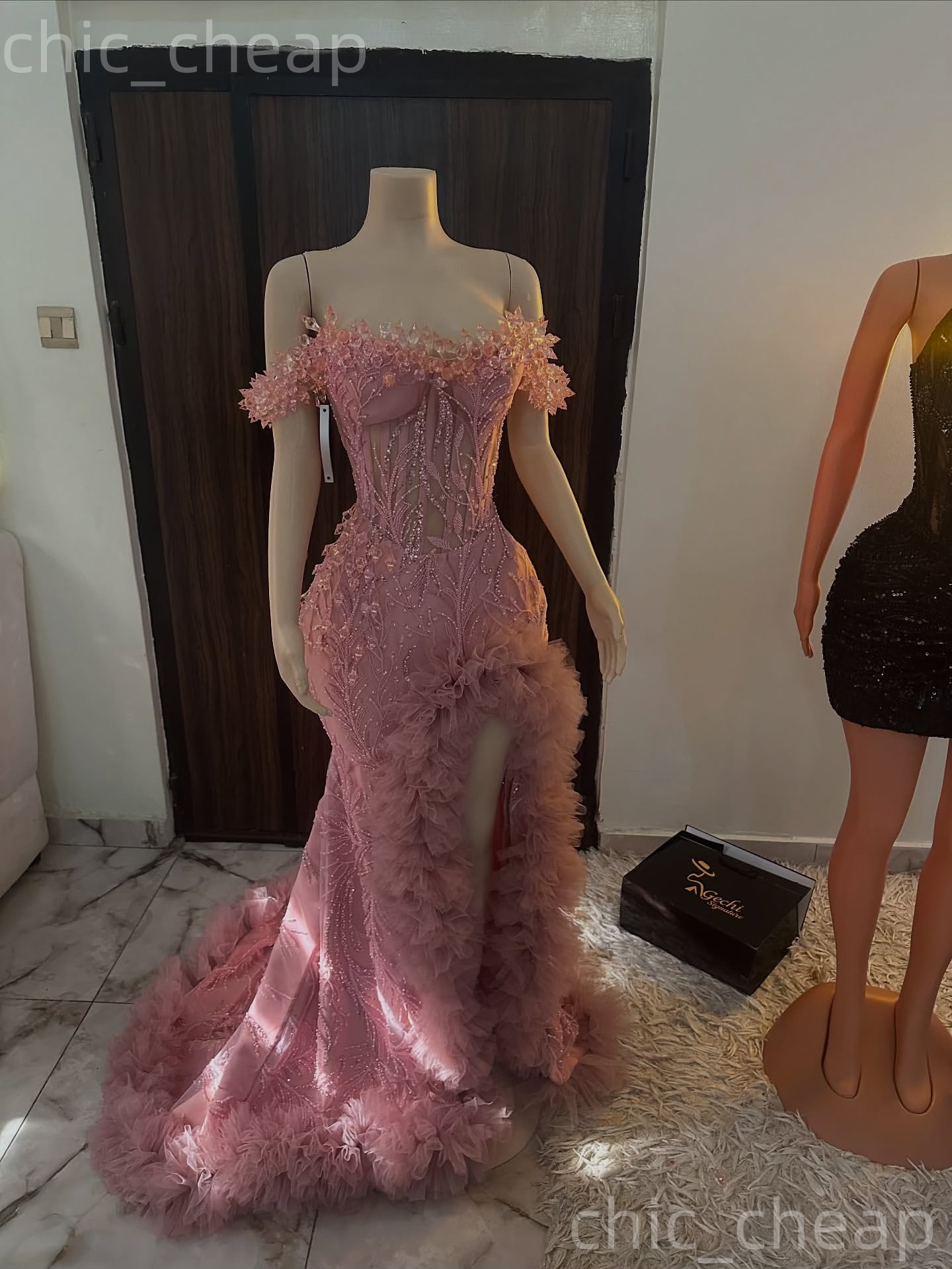 2k26 Blush Pink Prom Dress 2026 Mermaid Crystals Dresses Rhinestones Sequined Lace Evening Dress Sequined Birthday Formal Women Pageant Party Gowns ZJ