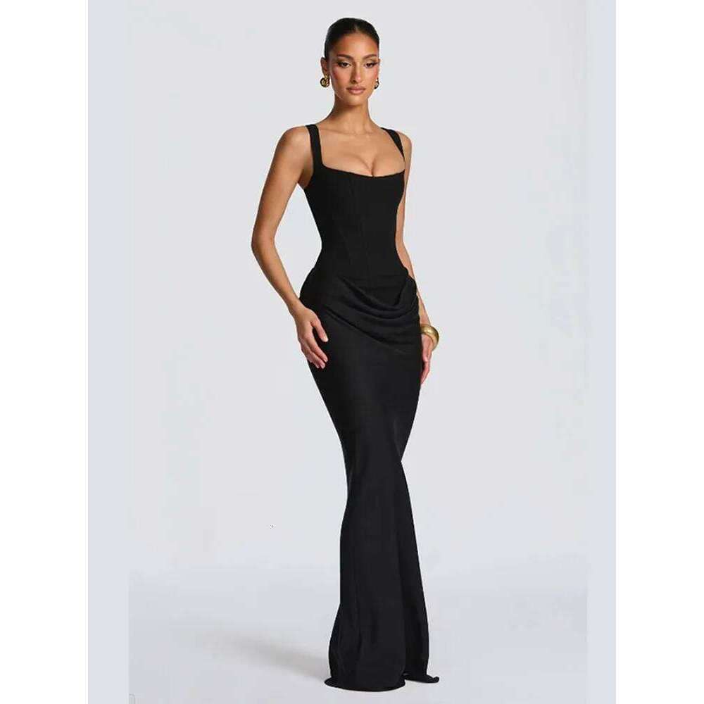Women Sexy Solid Pleated Strapless Dress Lady Chic Off-Shoulder Backless High Waist Split Dresses 2026 New Evening Party Gown Gowns Elegant