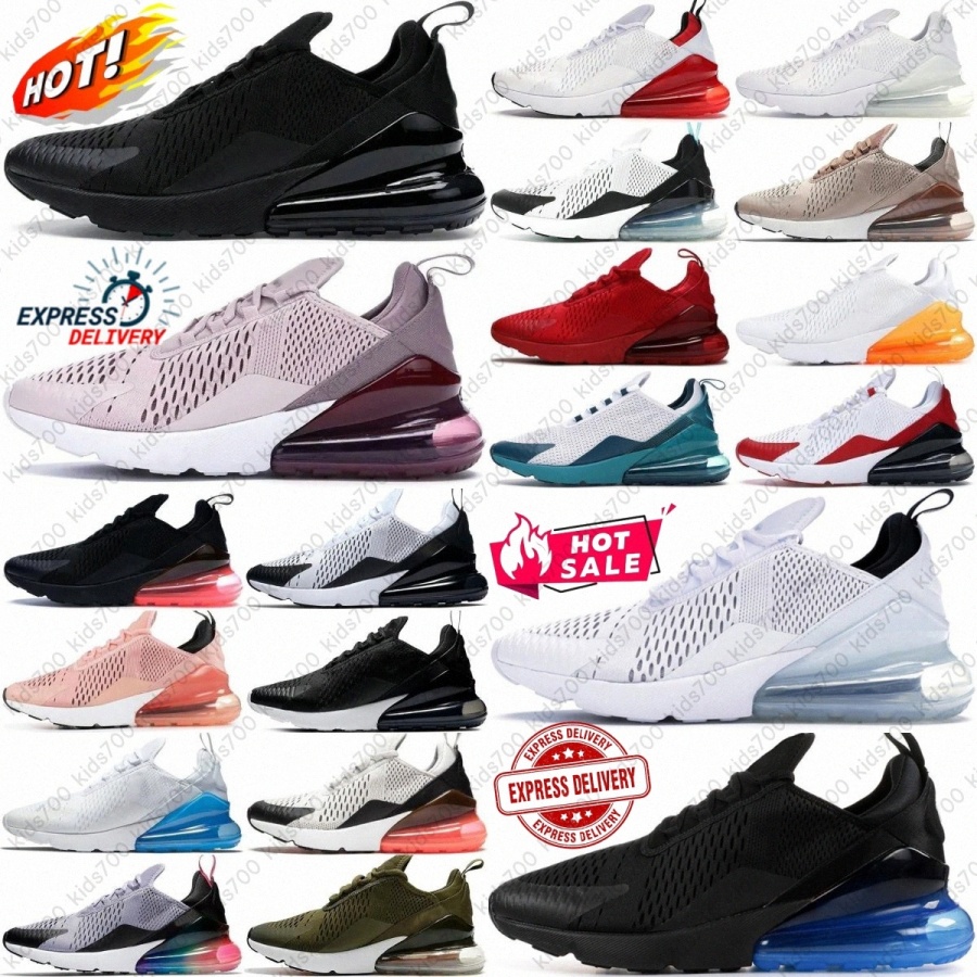 Running Shoes 270s Designer Womens Mens 270 Triple Black Pink White Royal Light Soft Blue University Red Burgundy Crush Grey Hot Barely Rose Orange