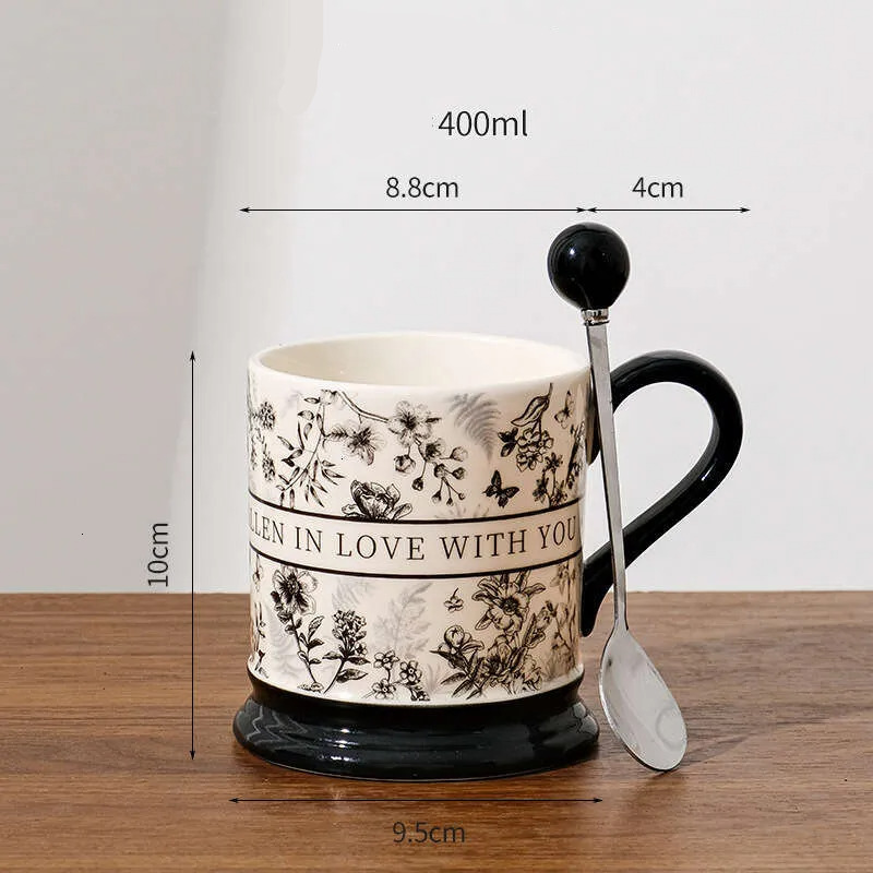 Vintage Ceramic Mugs Unique Design Stylish Water Cup Office Coffee Mug Premium Gift Classic Cup