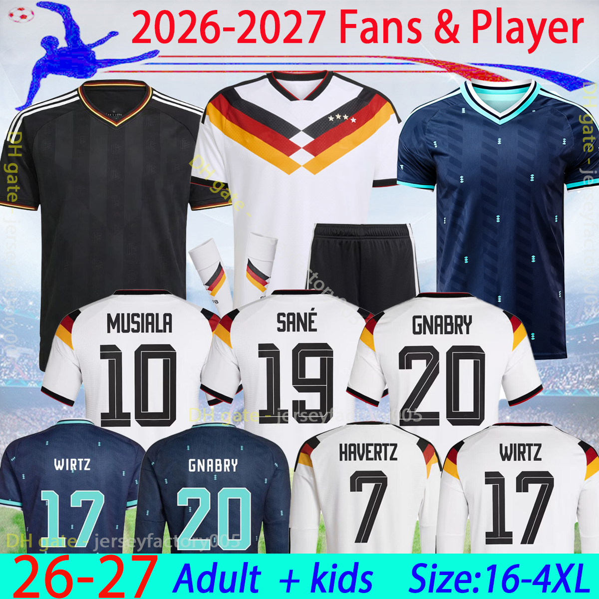 2026 125th Germany 125 Year Anniversary soccer jerseys 26 27 Kit MUSIALA HAVERTZ WIRTZ football shirts men kids sets Limited Edition Whiteout fans player 16-4XL