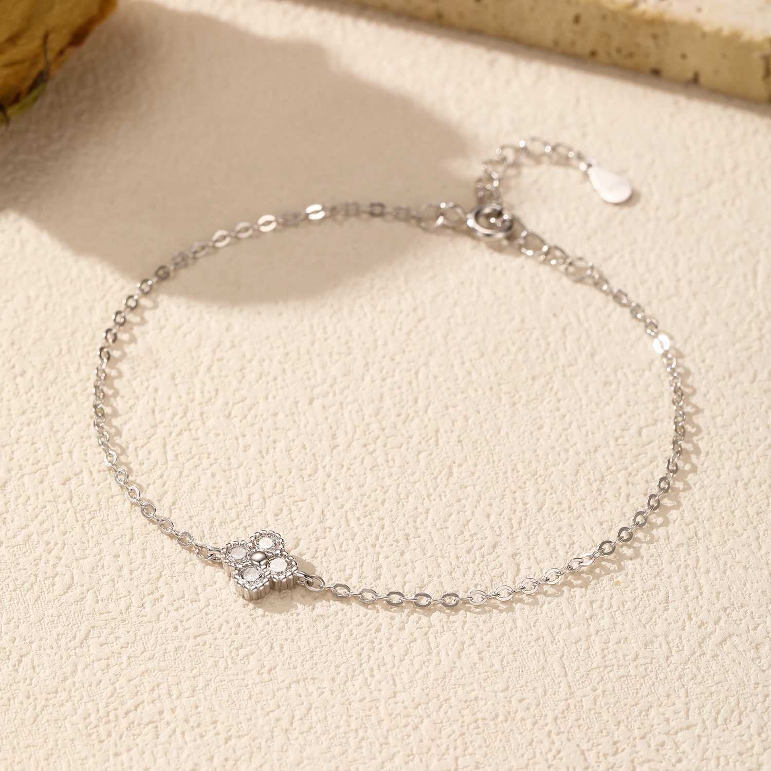 MODIAN 925 Sterling Silver Exquisite Lucky CZ Link Chain Stackable Sweet For Women Daily Fine Jewelry H260321 - view 5