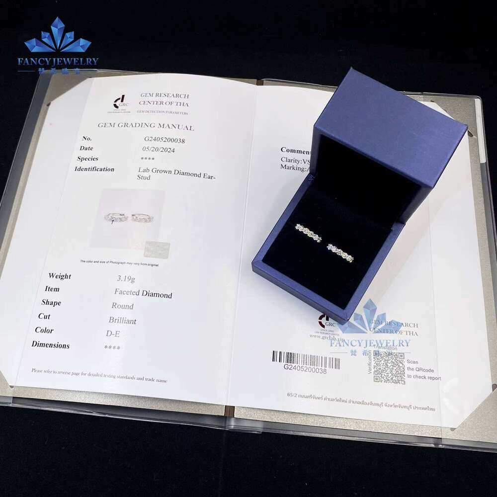 Direct Gold Factory 14K Lab Jewellery Western Girls LAB Cluster Earring Real Diamond Earrings