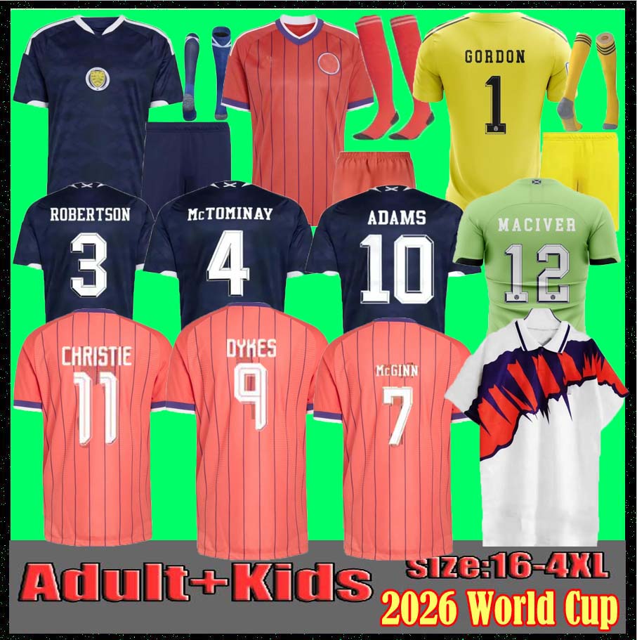 2026 2027 Scotland Soccer Jerseys away home Special edition TIERNEY ROBERTSON football shirt 26 27 CHRISTIE McGREGOR McGINN McKENNA men kit