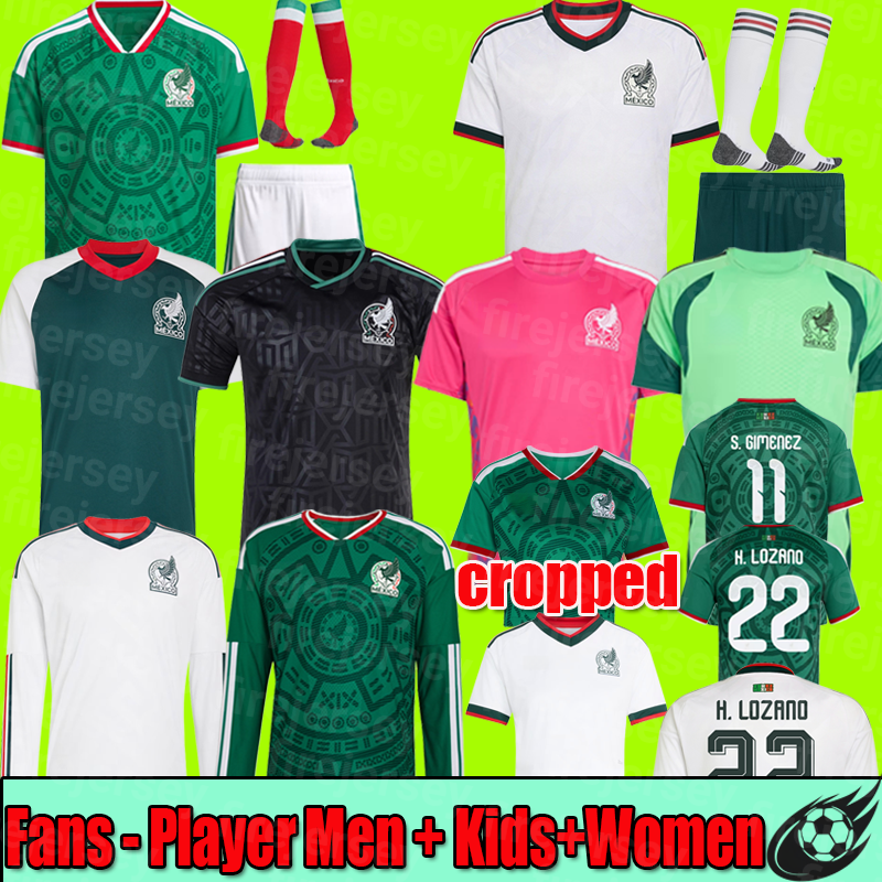 Mexico jersey 2026 World Cup Home away Player Fans Kit soccer jerseys A. VEGA C. HUERTA L. ROMO RAUL S. GIMENEZ football shirts men kids kit set Third women cropped training