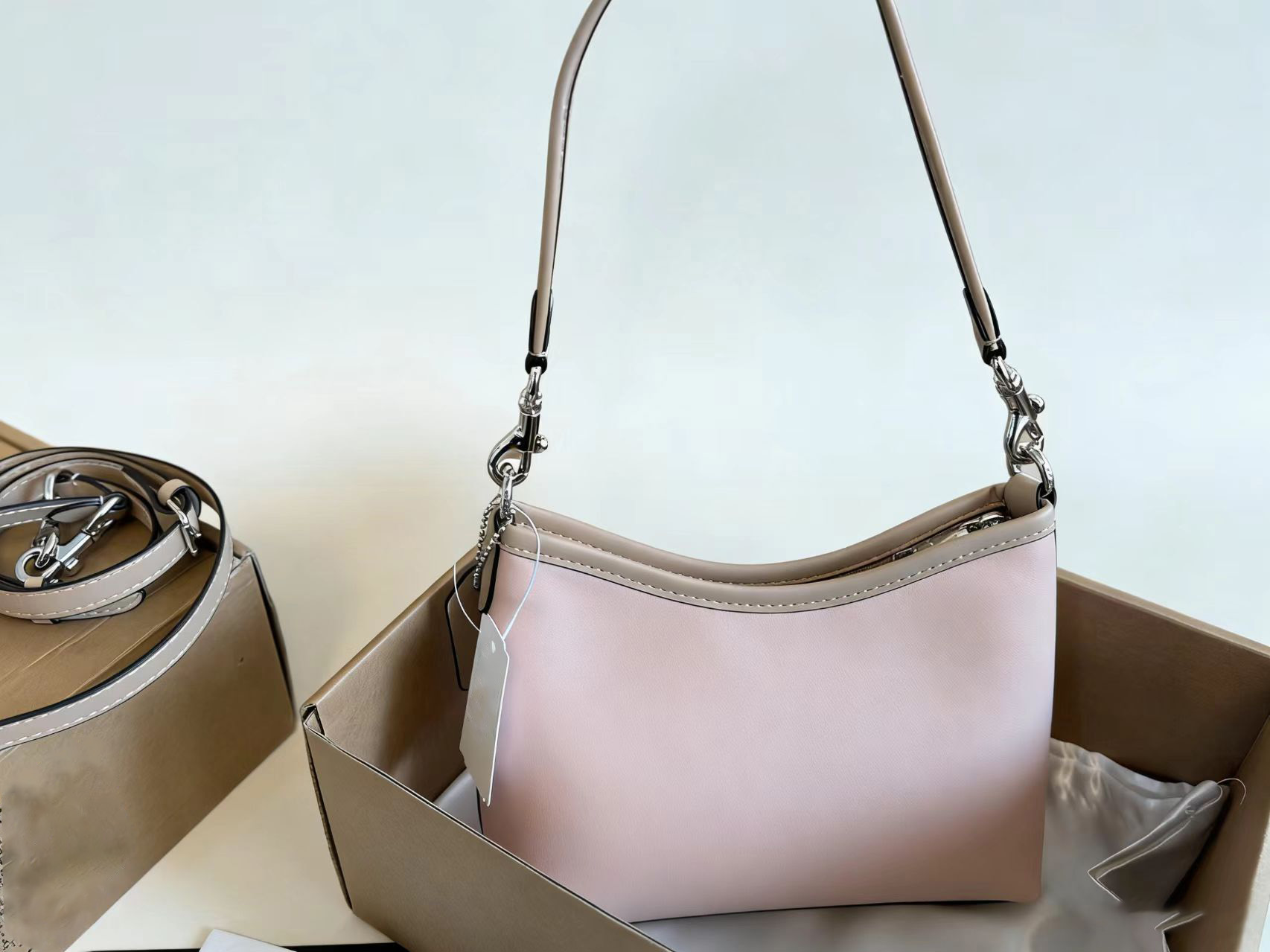 Women's Designer Shoulder Bag with Chain - Laurel Handbag size: 19x13