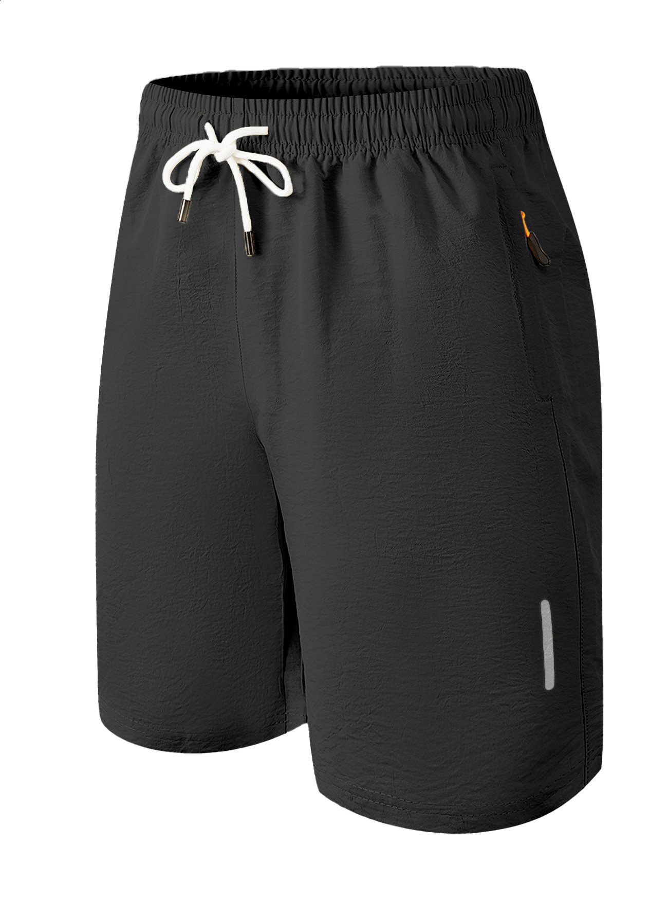 Mens Casual Sports Quick-Dry Short Woven Zipper Pocket Tactical Trendy Street Beach Shorts 260127