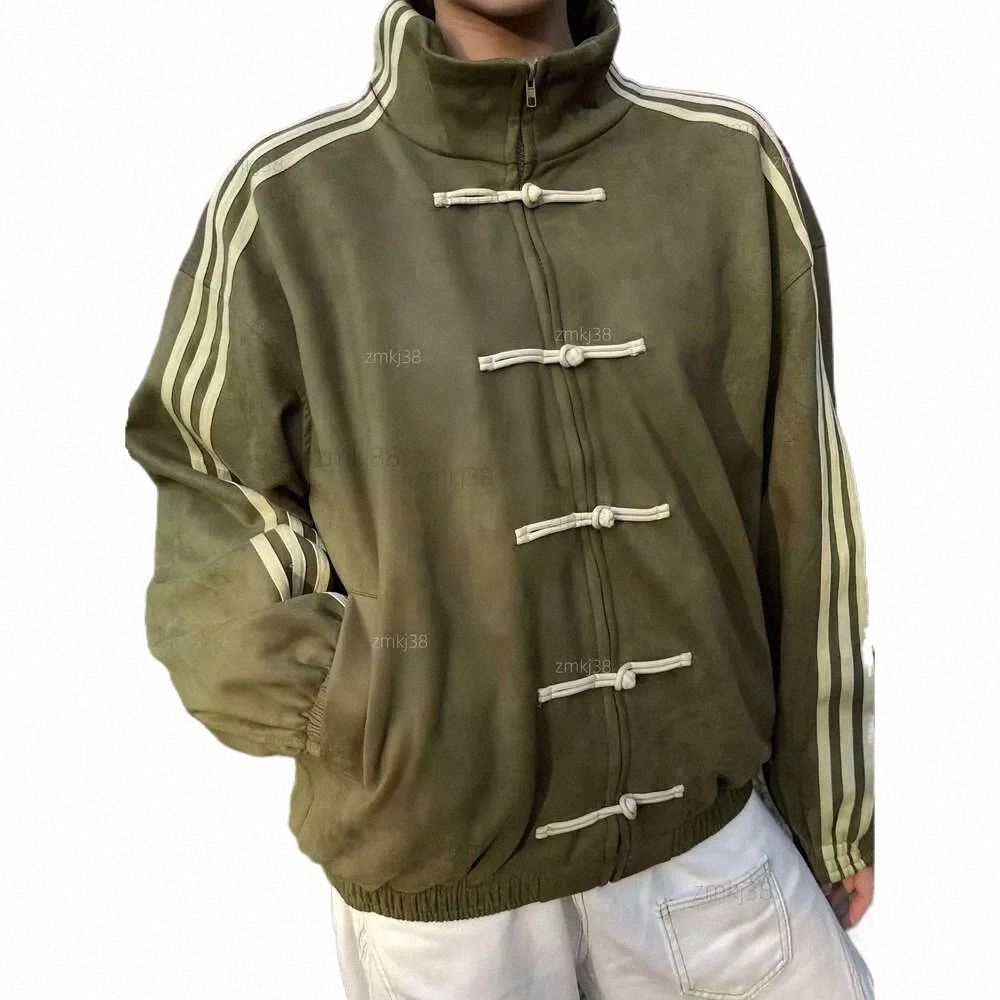 individual Jacket Chinese New Year Jacket campus Jacket Spliced Stand Collar Spring Buttoned Fashion Retro Tang Single Breasted Men Designer Coat 297 u0PE#
