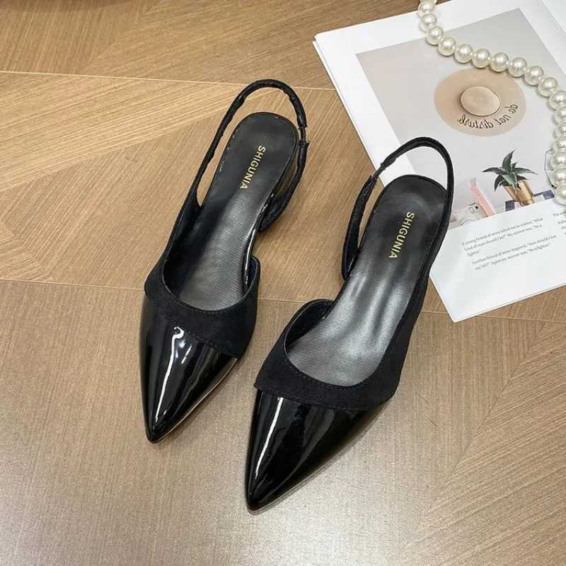 Sharp Pointed High-heeled Sandals for Women with French Stitching 2026 New Shallow Mouth Toe Cap Sandals for Women C260321