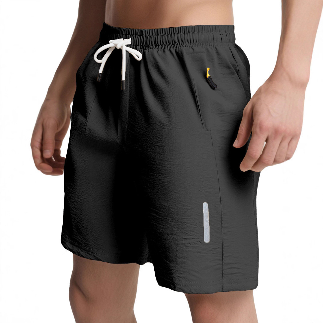 Mens Casual Sports Quick-Dry Short Woven Zipper Pocket Tactical Trendy Street Beach Shorts 260127