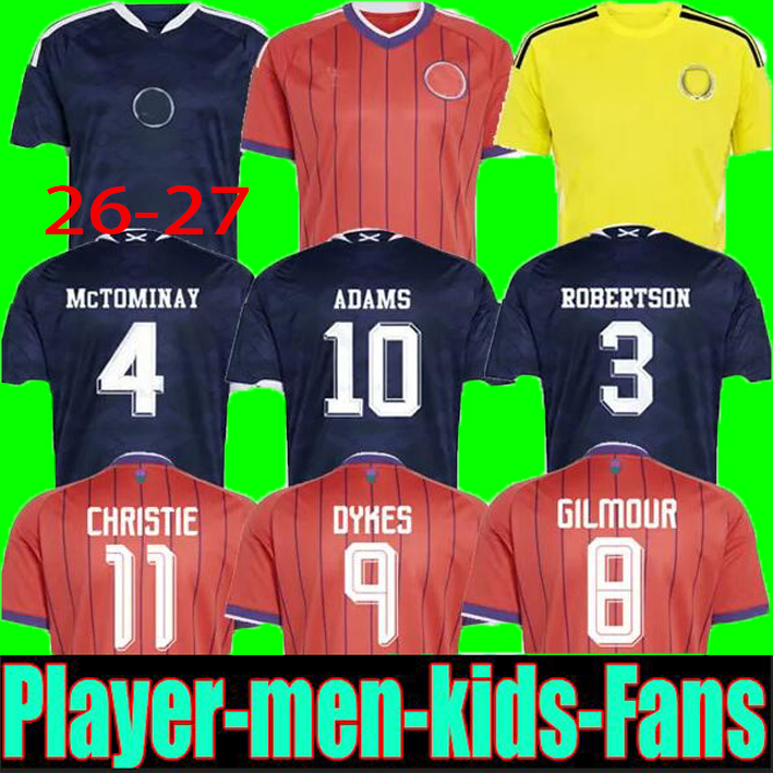 26 27 Scotland soccer jerseys 2026 2027 McTominay Billy Gilmour Lewis Ferguson McGinn Tierney Robertson football shirts home away thi goalkeeper RETRO kids kit S-4XL