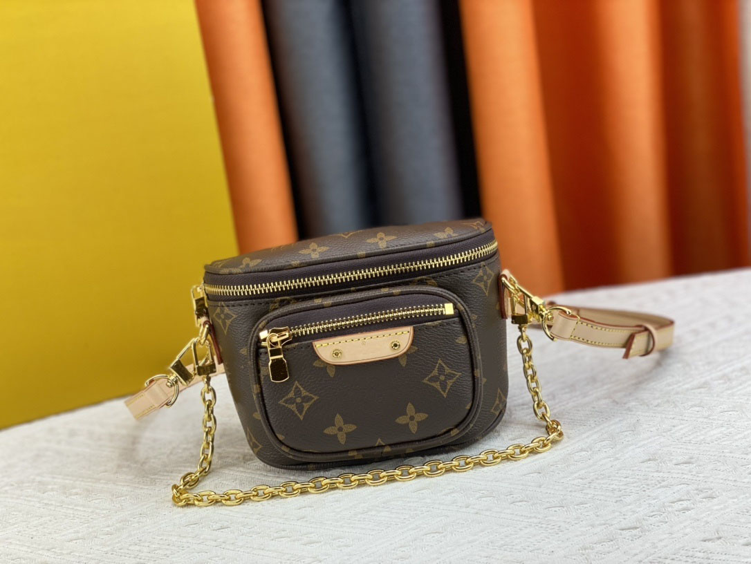 Classic retro vintage floral chest bag, mini chain crossbody bag, double zipper pocket, portable waist bag, casual commuting small square bag, niche design, portable bag