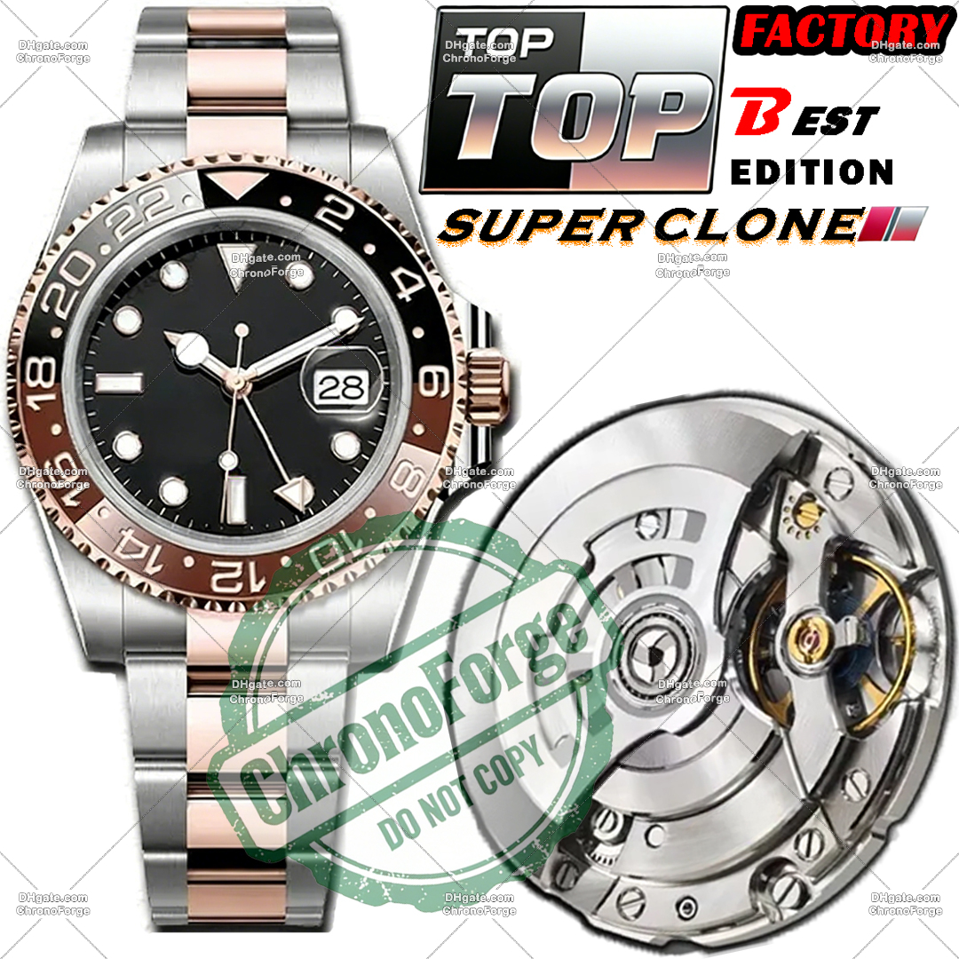 Super Clone Luxury Mens Watch Designer Watches Mirror Quality Movement Automatic Mechanical Watch 72H Power Reserve Luminous Ceramic Bezel Sapphire Glass