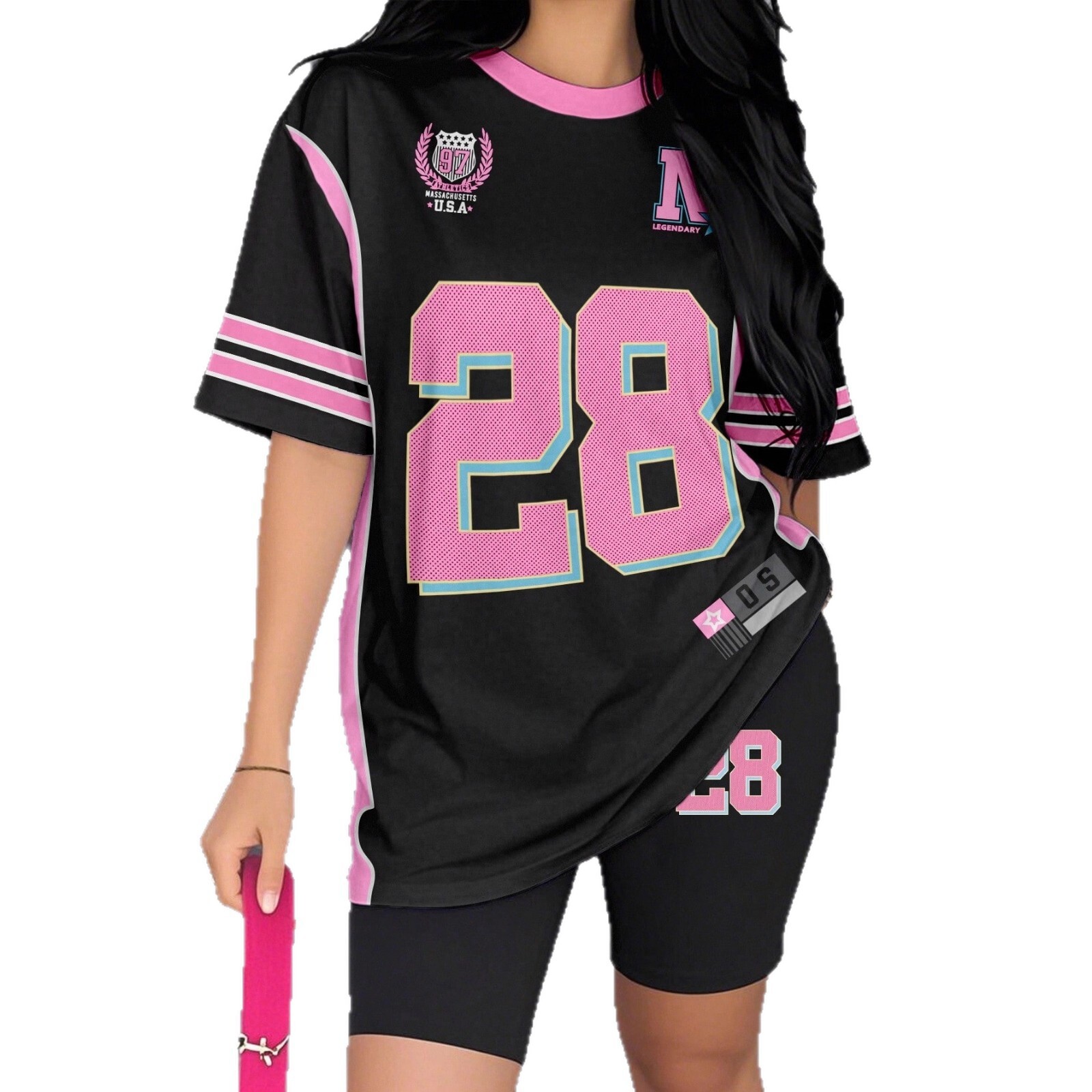 Luxury Brand Designer Clothes 2025 New Women's Fresh Style Round Neck Short Sleeve T-Shirt And Shorts Set, Fashionable And Youthful