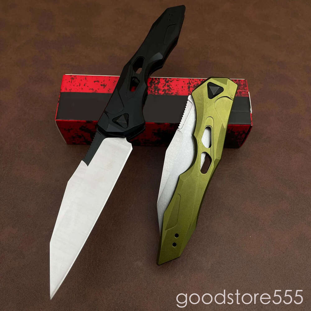 4Models 7650 couteau Launch 13 Folding Knife/Knives 3.5 pocket knife Two-Tone fixed blade knife CPM-154 Blade, Anodized Aluminum Handles