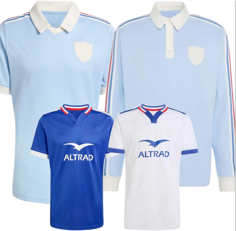 2026 France 120th Anniversary rugby jerseys 2024 2025 2026 2027 French Home Away long sleeves rugby shirt Rugby jersey