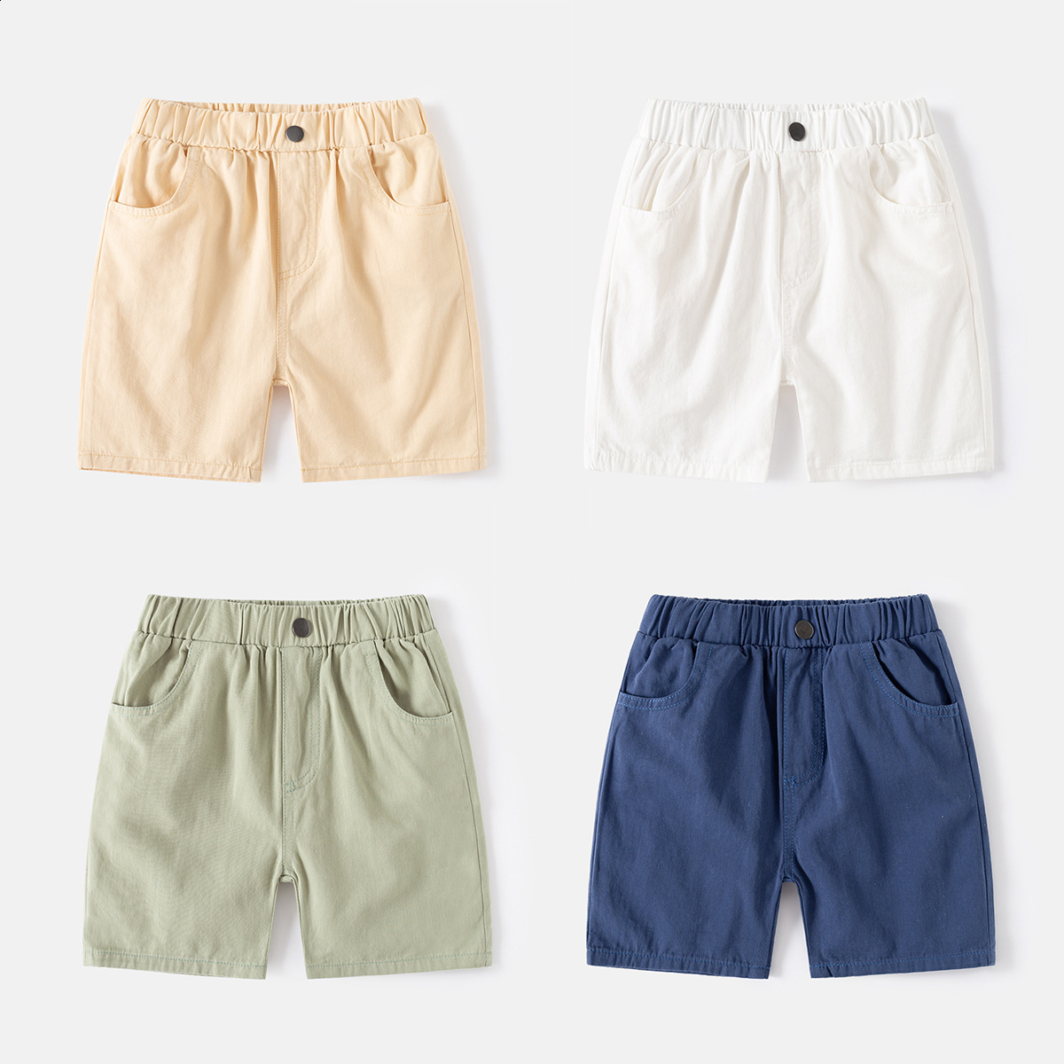 Shorts Summer Fashion 2 3 4 5 6 8 10 Years Simple Cotton Sports Pocket Handsome Elastic All Match Shorts For Kids Baby Boys 230220