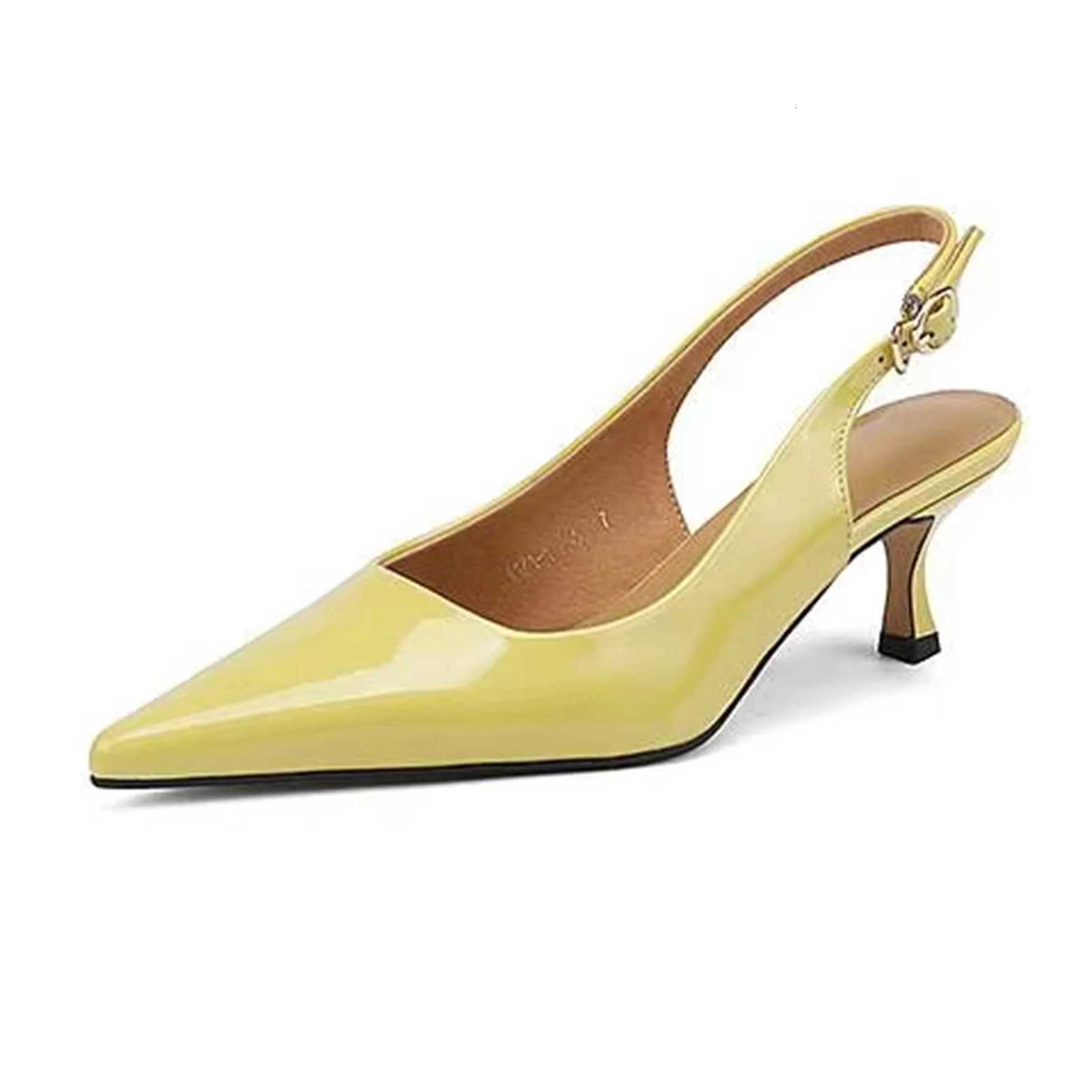 Krazing Pot Genuine Leather Snake Patterns Big Size 42 High Heels Pointed Toe Summer Shoes Slingback Straps Women Pumps C260321