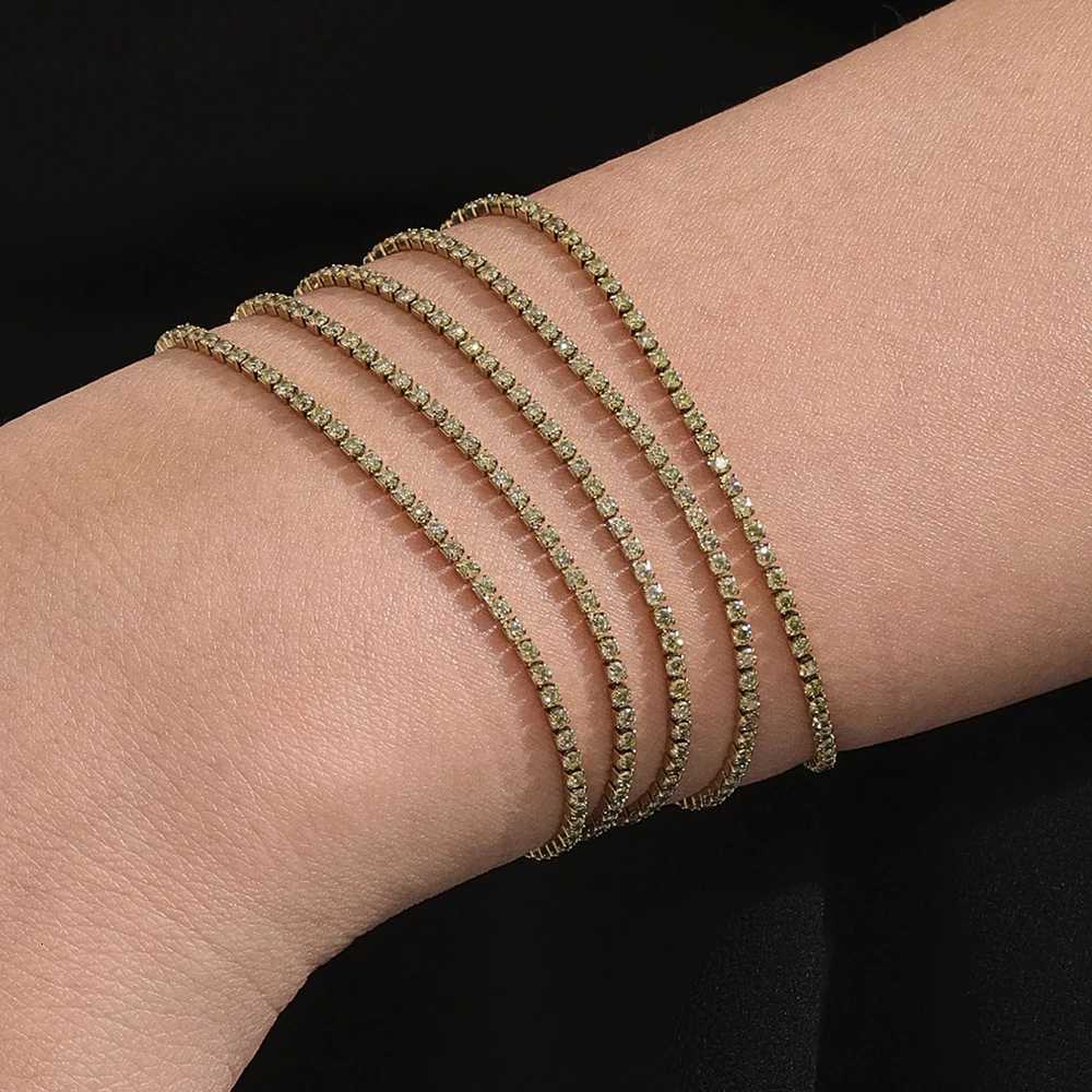 Liora Luxury Stainless Steel Full Multi-Color Zircon Tennis For Women Charm Wedding Engagement Thin Chain Wrist Jewelry H260321 - view 3