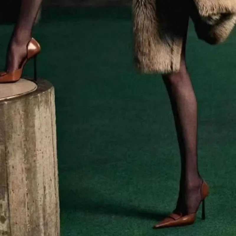 Sexy High Heel Slingbacks Women Pumps Designer Street Style Thin High Heels Stripper Party Dress Sandals Zapatos Mujer C260321