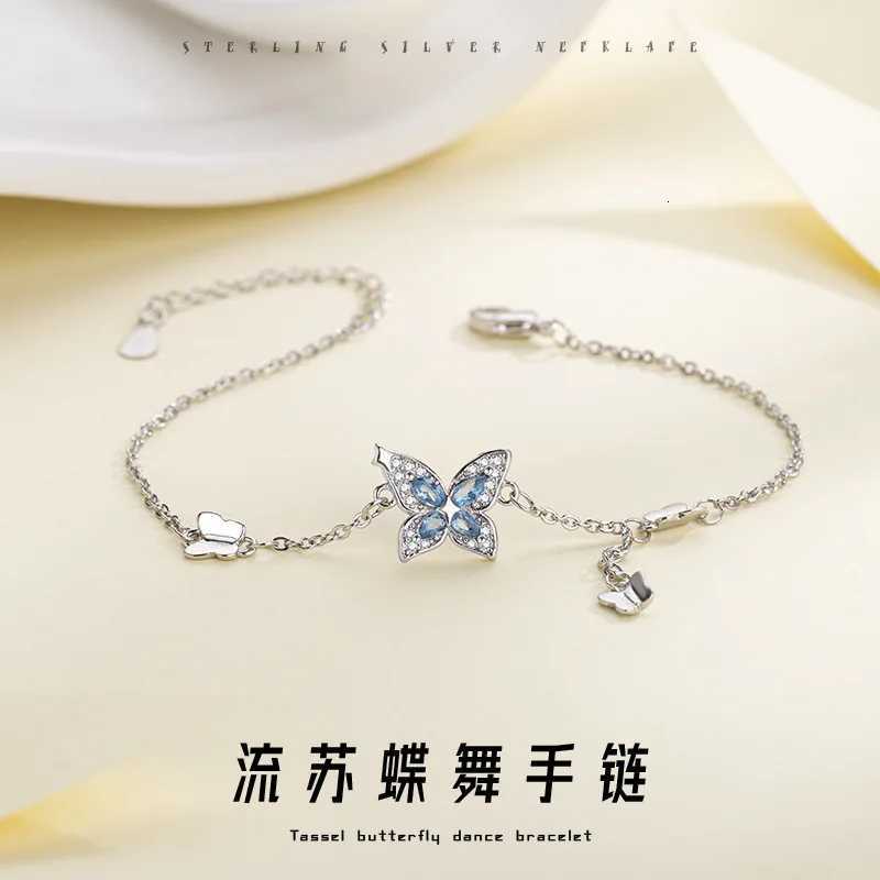 925 Sterling Silver Crystal Butterfly Charm For Woman Homme Luxury Wedding Engagement Fashion Charm Party Jewelry H260321 - view 4