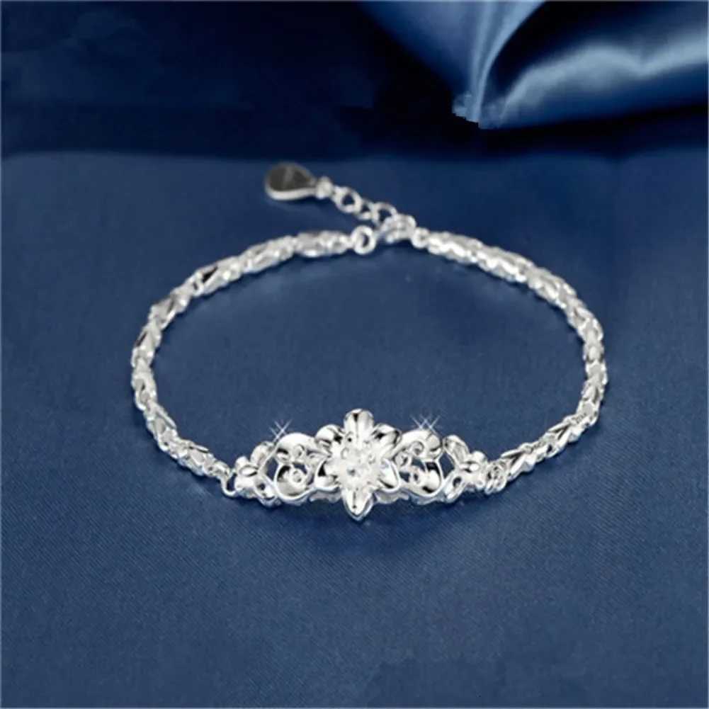 New beautiful flowers chain charms 925 Sterling silver for woman fine fashion jewelry Wedding party lady gifts H260321 - view 4