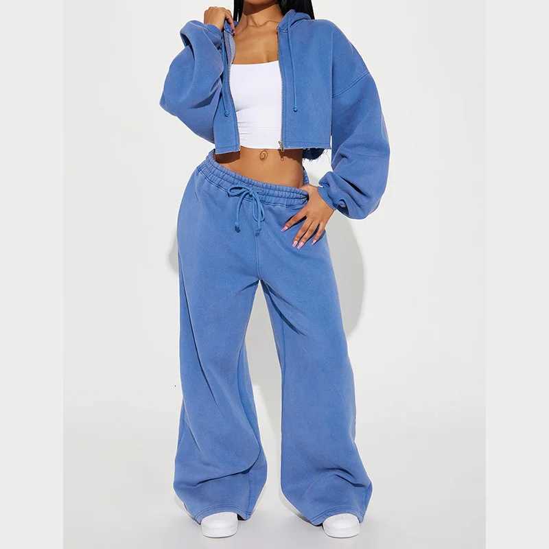 Women Fall 2 Piece Lounge Outfit Long Sleeve Tops High Waisted Jogger Pants Set Spring Travel Clothes Tracksuit X260321 - view 3