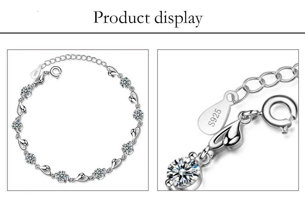 925 Sterling Silver Heart Zircon Womens Luxury Evening Jewelry Accessories H260321 - view 7