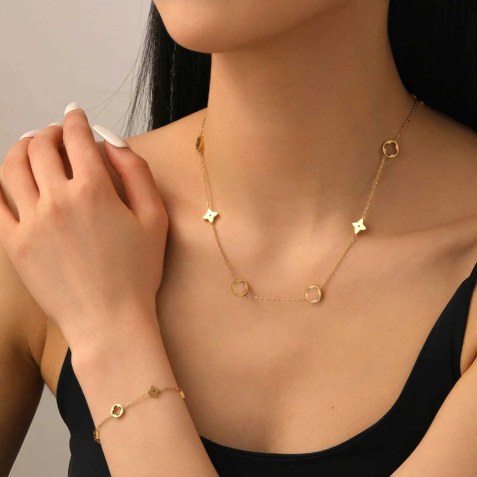 Lucky Pendant Necklace Women Girls Stainless Steel Jewelry Gifts H260321 - view 4