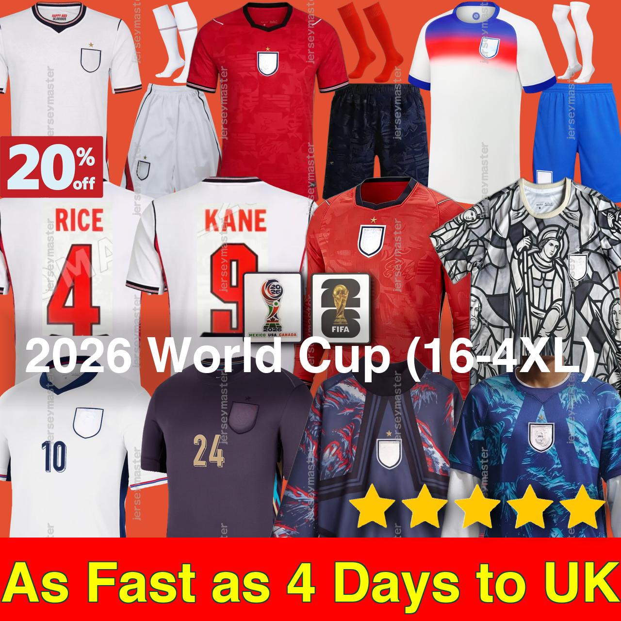 England world cup 2026 Soccer jersey JAMES RICE england football shirt 26 SAKA ALEXANDER-ARNOLD KANE BELLINGHAM FODEN England kit PALMER men and kids England shirt